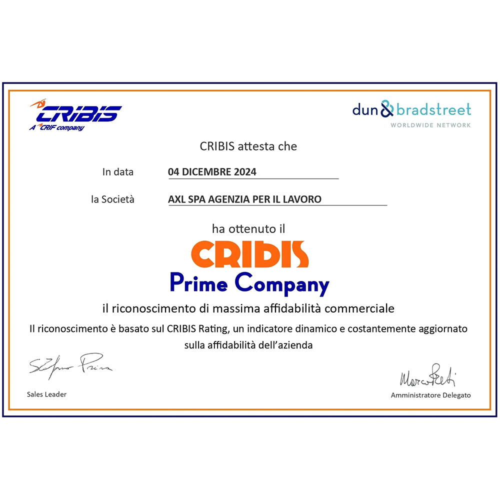 Agenzia per il lavoro AxL Certificazioni